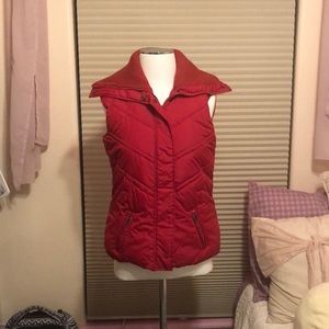 Bright Red Sleeveless Jacket